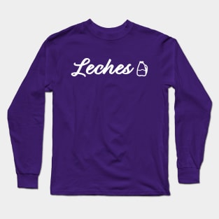 LECHES LINE WHITE Long Sleeve T-Shirt